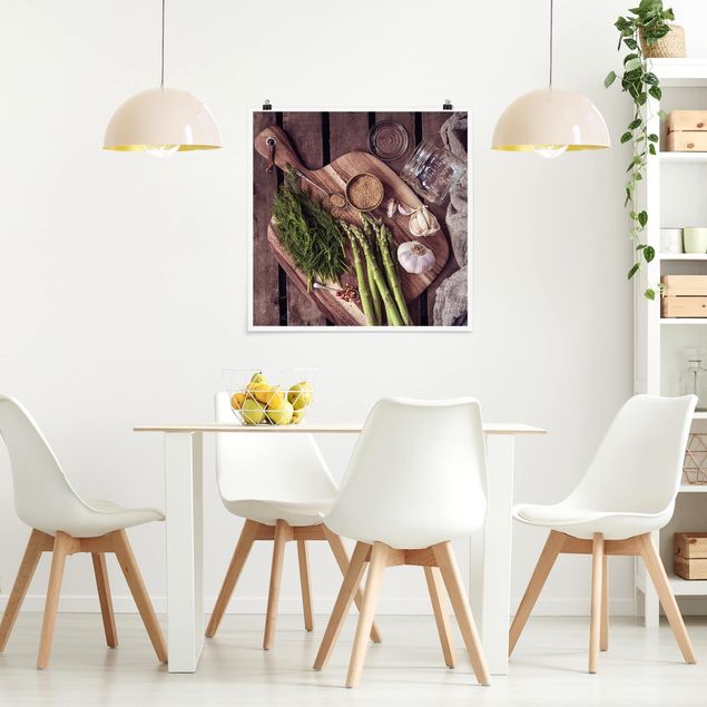 quadro astratto moderno Asparagi rustici
