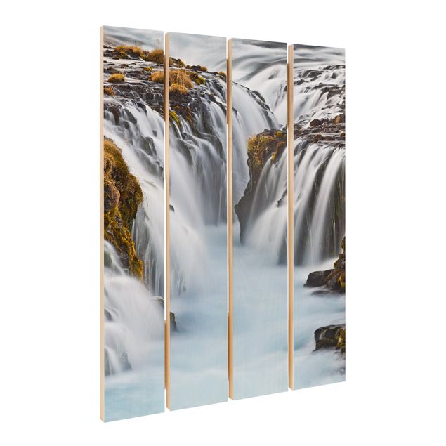 Stampa su legno - Bruarfoss cascata in Islanda - Verticale 3:2