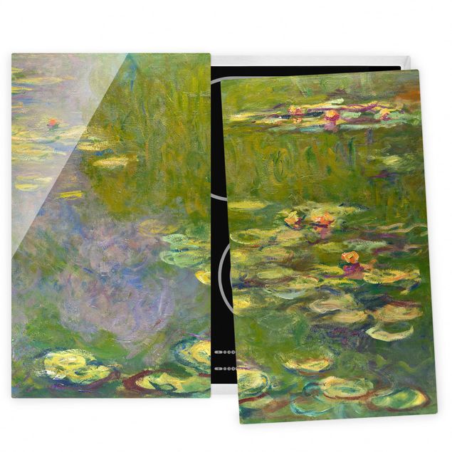 Coprifornelli in vetro - Claude Monet - Verde Ninfee - 52x80cm