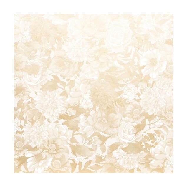 Tappeti floreali Sogno di fiori vintage in beige