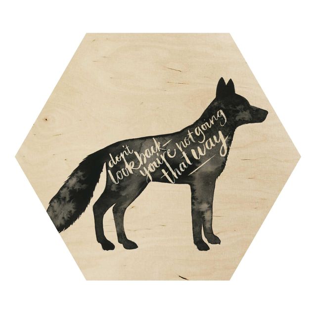Esagono in legno - Animali con la Sapienza - Fox
