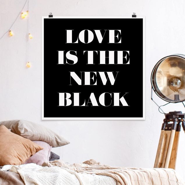 Poster - L'amore è il nuovo nero - Quadrato 1:1