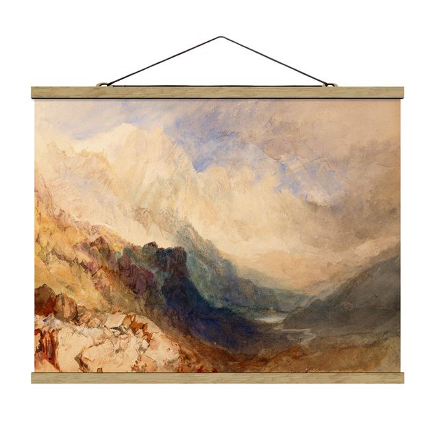 Foto su tessuto da parete con bastone - William Turner - Valle d'Aosta - Orizzontale 3:4