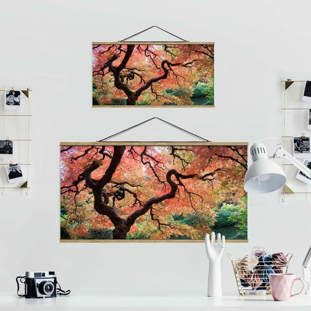 Foto su tessuto da parete con bastone - Giardino Giapponese - Orizzontale 1:2