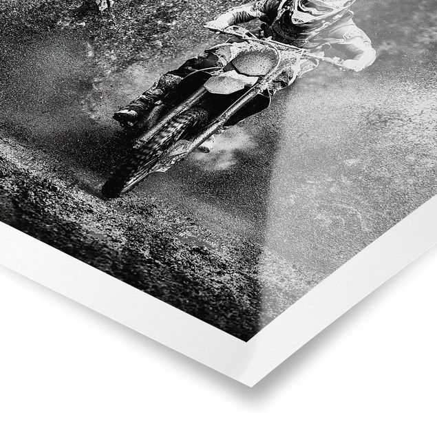 Poster - Motocross Nel Fango - Quadrato 1:1