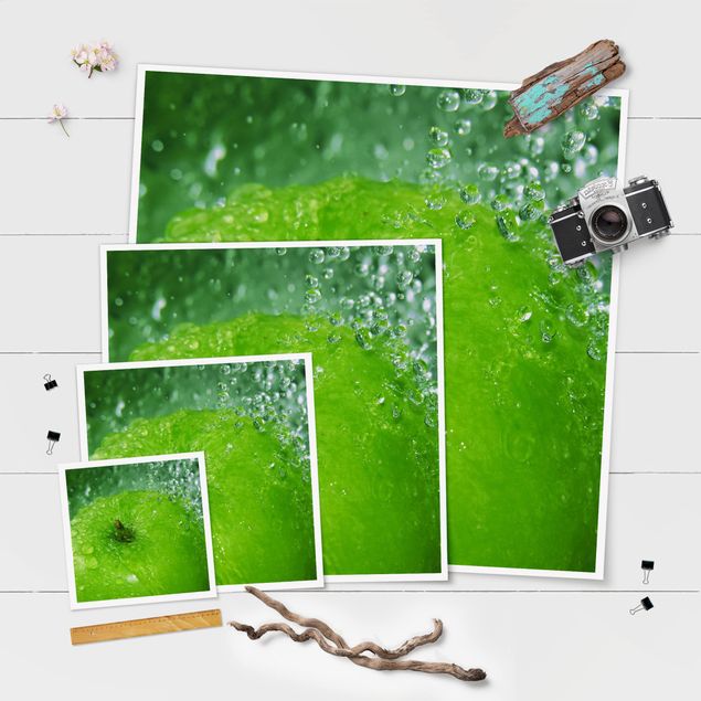 Poster - green Apple - Quadrato 1:1