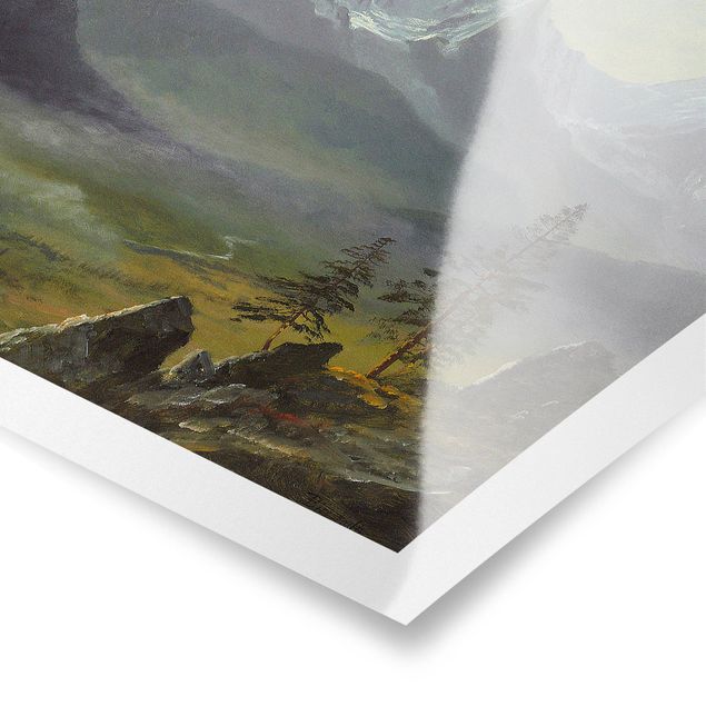 Poster - Albert Bierstadt - Monte Bianco - Orizzontale 3:4
