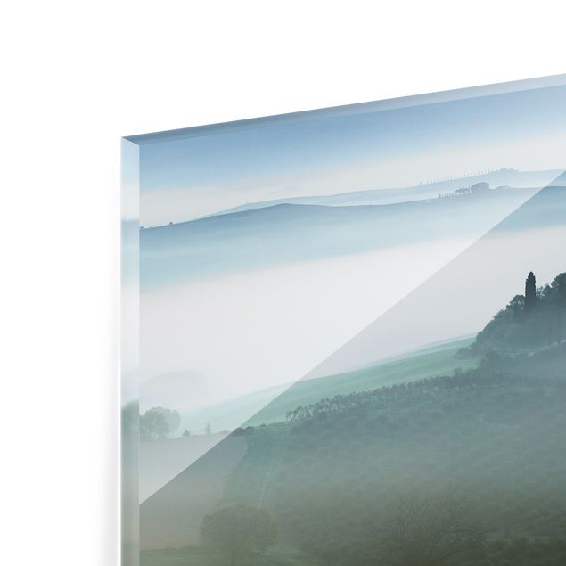 Paraschizzi in vetro - Casale nella nebbia - Panorama 5:2