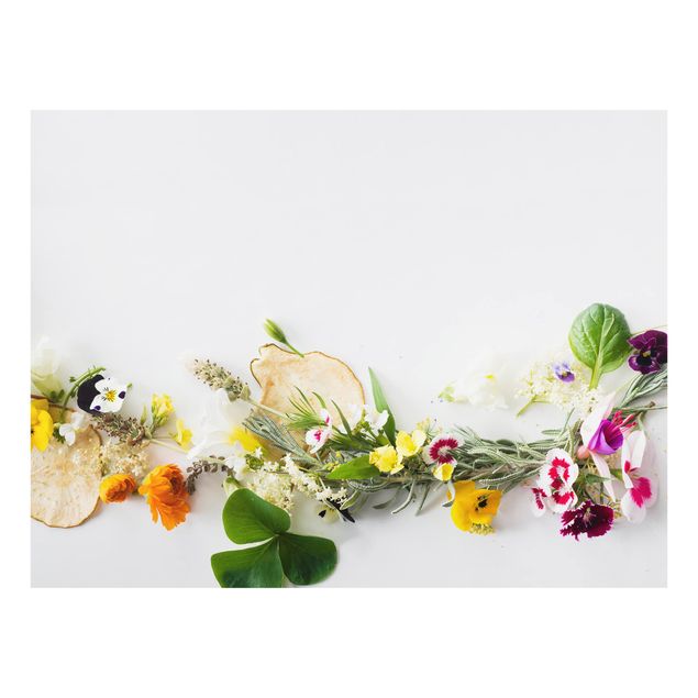 Paraschizzi in vetro - Fresh Herbs With Edible Flowers