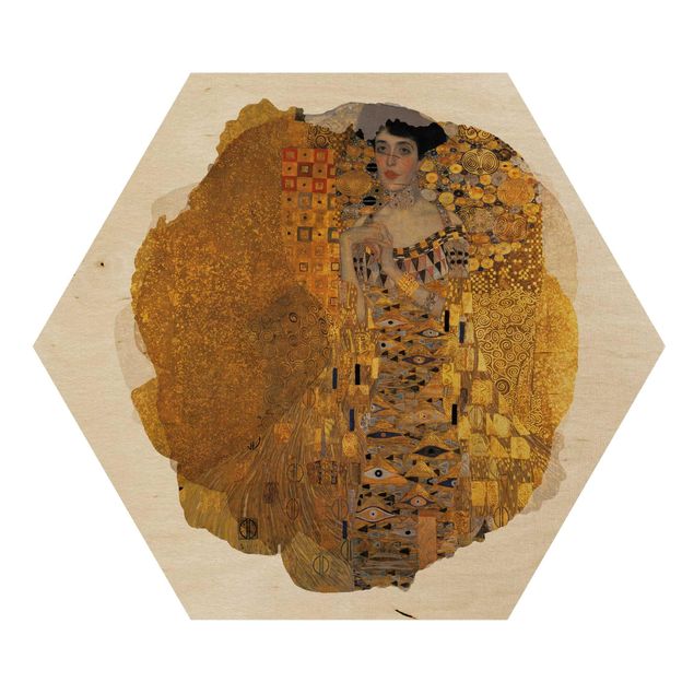 Esagono in legno - Acquerelli - Gustav Klimt - Ritratto di Adele Bloch-Bauer I