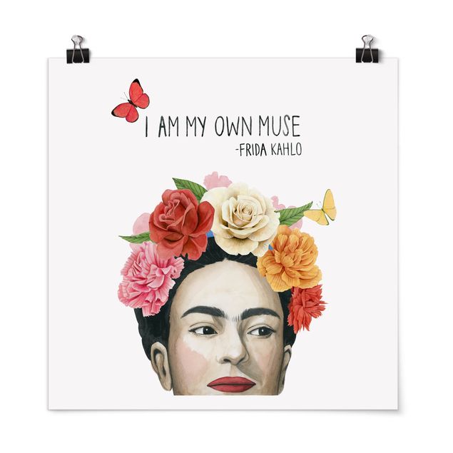 Poster - Pensieri di Frida - Muse - Quadrato 1:1