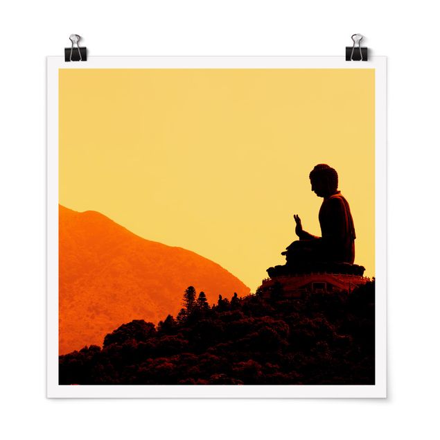 Poster - Riposo Buddha - Quadrato 1:1