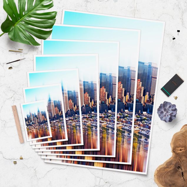 Poster - Manhattan Skyline urbano Stretch - Verticale 3:2