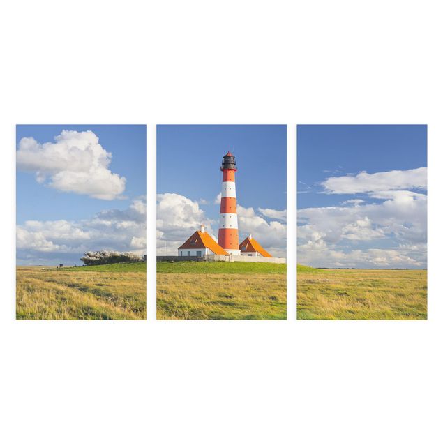 Stampa su tela 3 parti - Lighthouse in Schleswig-Holstein - Verticale 3:2