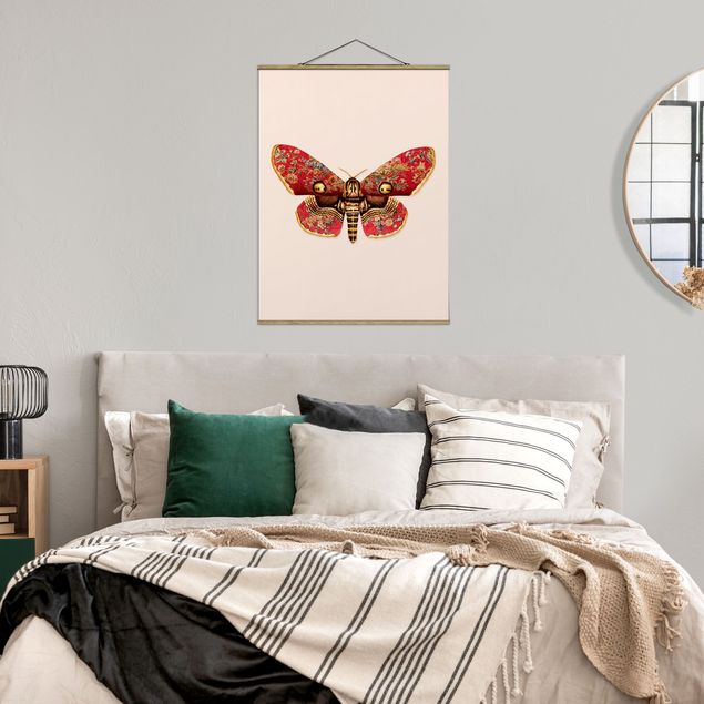 Foto su tessuto da parete con bastone - Vintage Moth - Verticale 4:3