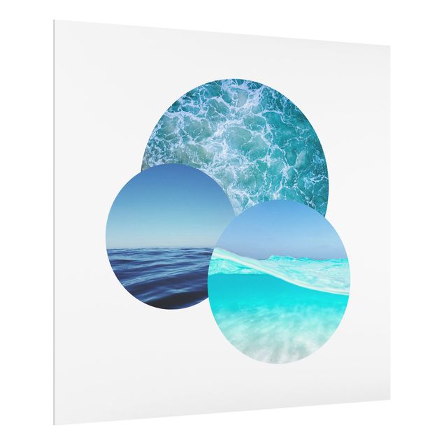 Paraschizzi in vetro - Oceani in un cerchio - Quadrato 1:1