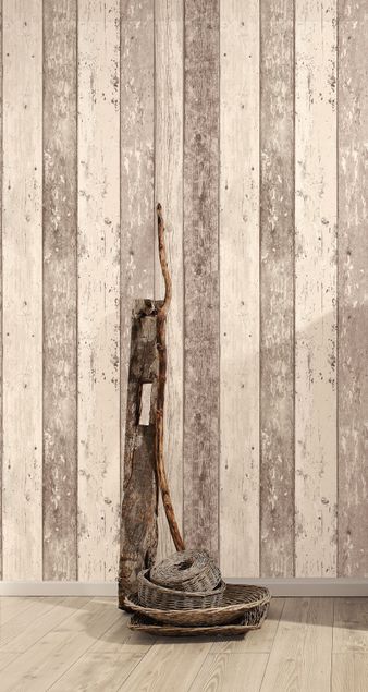 Carta da parati - A.S. Création Best of Wood`n Stone 2nd Edition in Marrone Crema