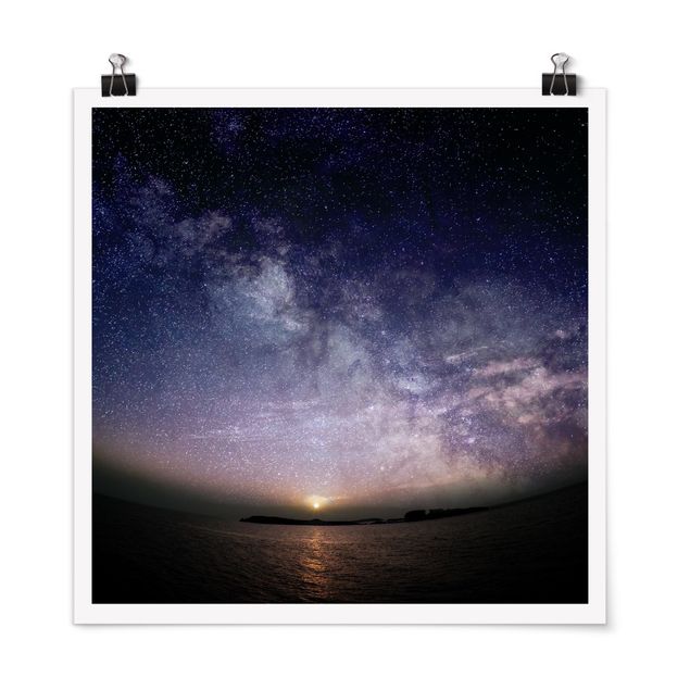 Poster - Sole e le stelle in mare - Quadrato 1:1