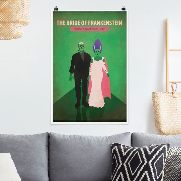 Poster illustrazioni Locandina film La sposa di Frankenstein