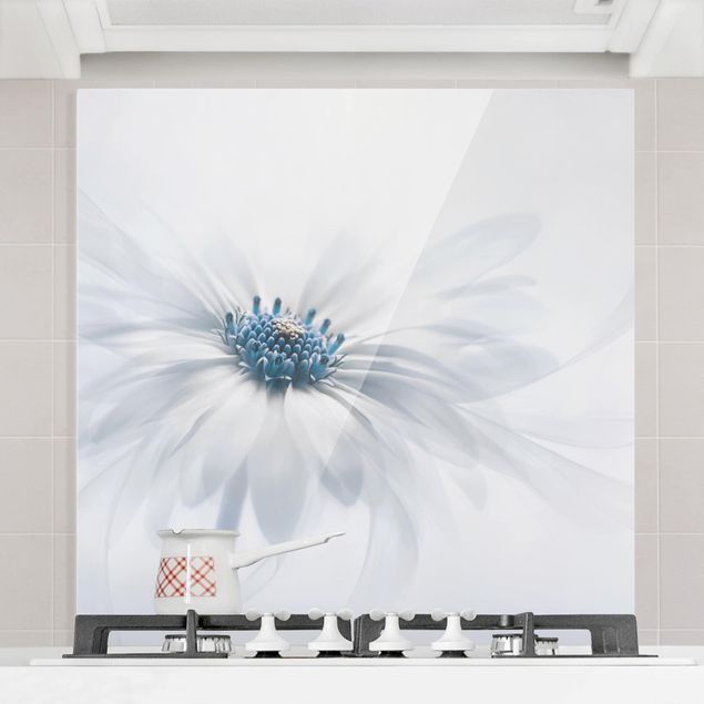 paraschizzi cucina vetro magnetico Margherita in blu