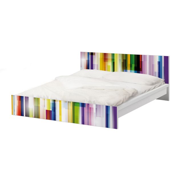 Carta adesiva per mobili IKEA - Malm Letto basso 160x200cm Rainbow Cubes