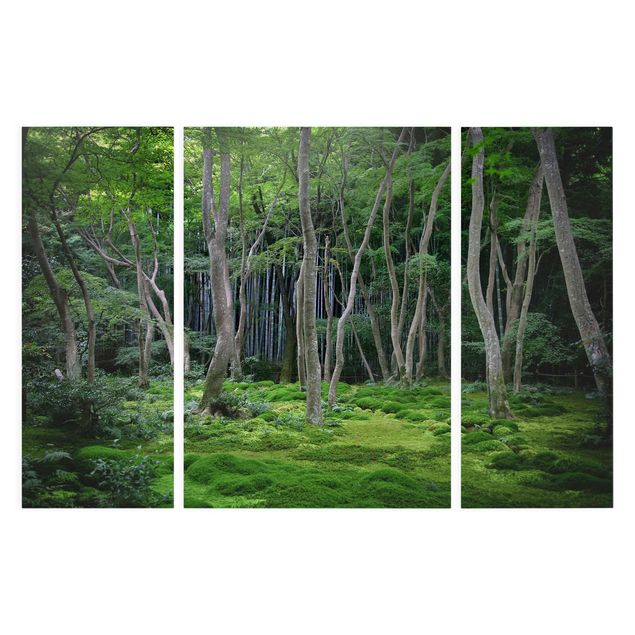 Stampa su tela 3 parti - Japanese Forest - Trittico