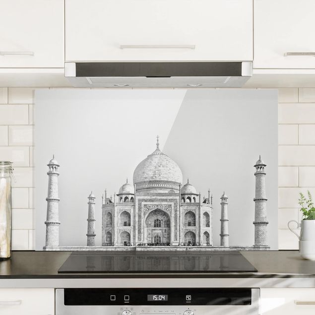 paraschizzi cucina vetro magnetico Taj Mahal in grigio