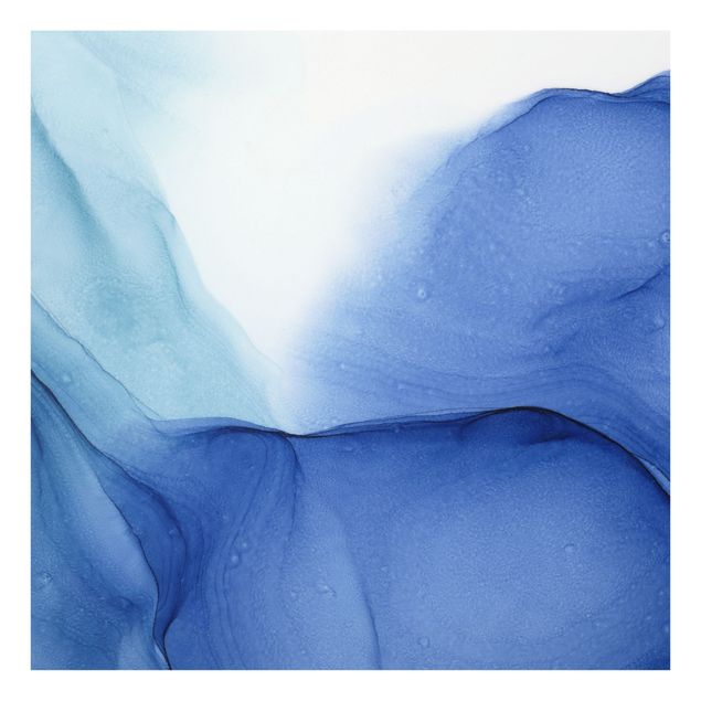 Paraschizzi in vetro - Mélange di inchiostro blu - Quadrato 1:1