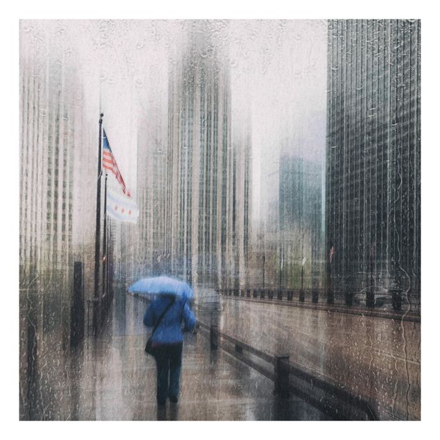Quadro in forex - Rainy Chicago - Quadrato 1:1