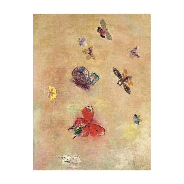 Tappeti grandi Odilon Redon - Farfalle colorate