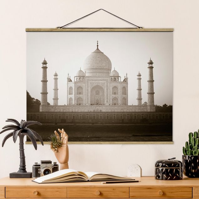 Foto su tessuto da parete con bastone - Taj Mahal - Orizzontale 3:4