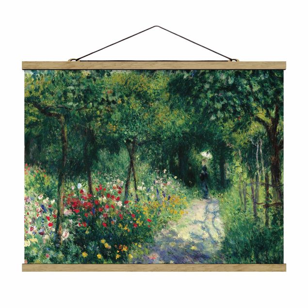 Foto su tessuto da parete con bastone - Auguste Renoir - Women In The Garden - Orizzontale 3:4