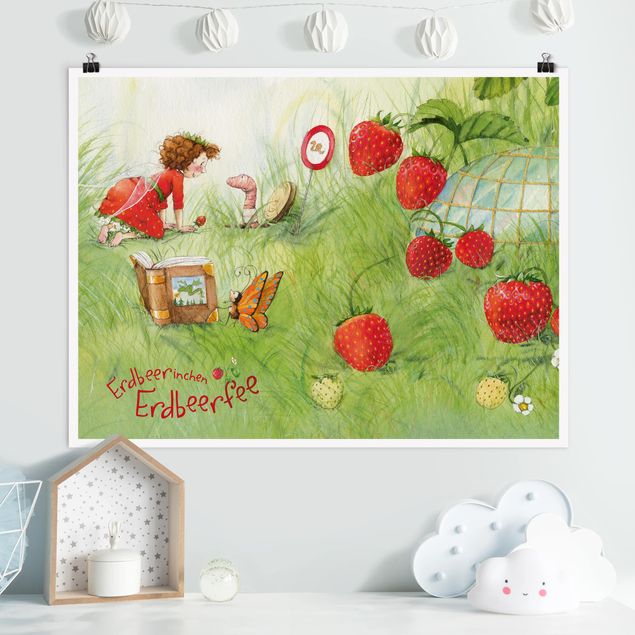 Poster illustrazioni The Strawberry Fairy - A casa di verme