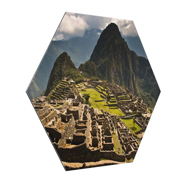 Esagono in Alluminio Dibond - Machu Picchu