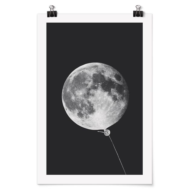 Poster - Jonas Loose - Palloncino con Luna - Verticale 3:2