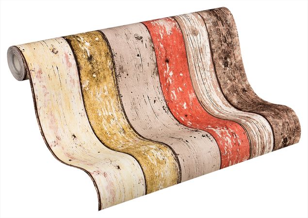 Carta da parati - A.S. Création Best of Wood`n Stone 2nd Edition in Beige Marrone Rosso