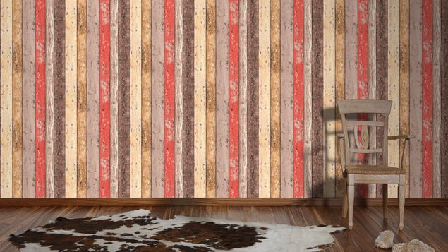 Carta da parati - A.S. Création Best of Wood`n Stone 2nd Edition in Beige Marrone Rosso