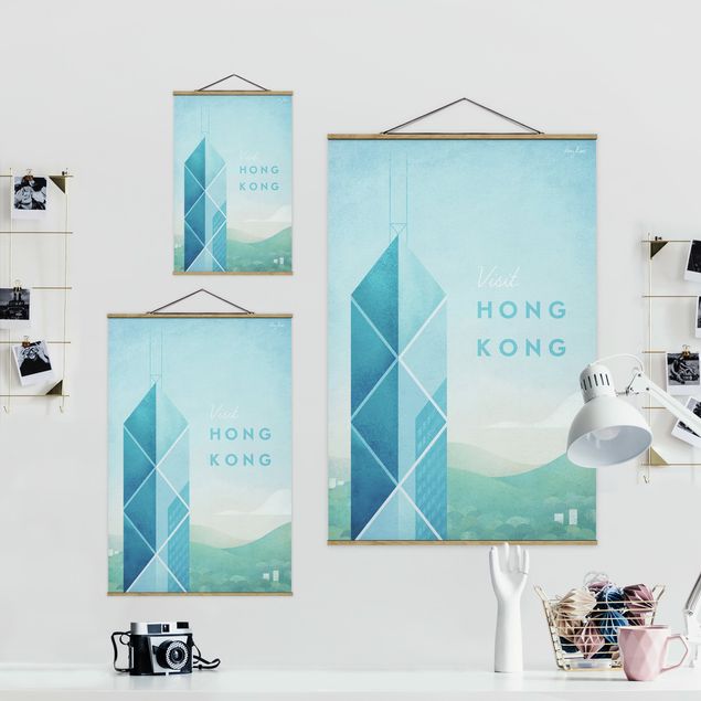 Foto su tessuto da parete con bastone - Poster Travel - Hong Kong - Verticale 3:2