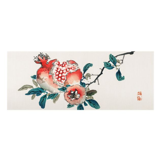 Paraschizzi in vetro - Asian Vintage Drawing Pomegranate