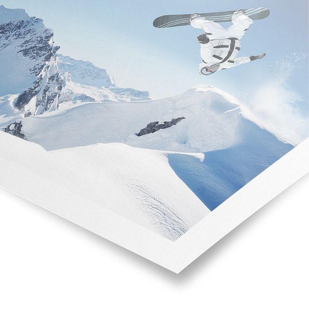 Poster - Snowboarder di volo - Orizzontale 3:4