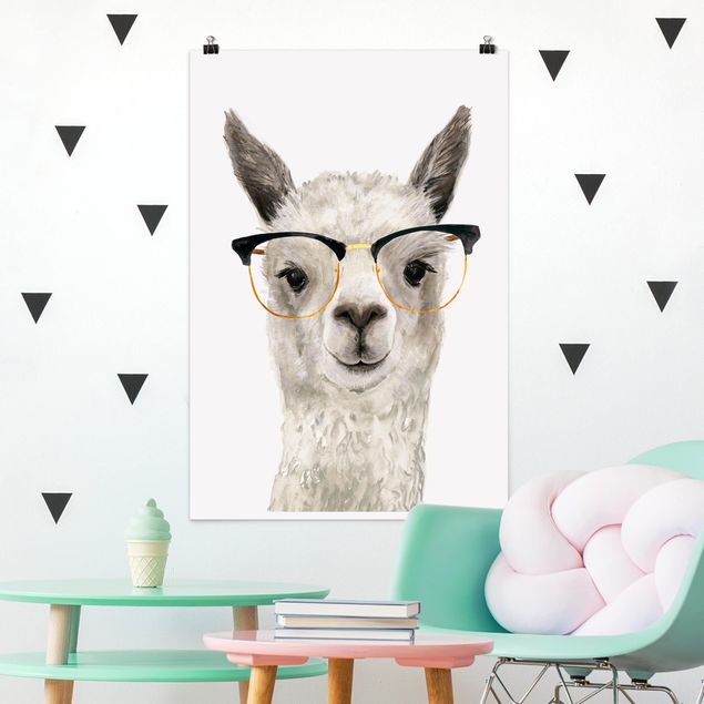 quadri con animali Hip Lama con occhiali I
