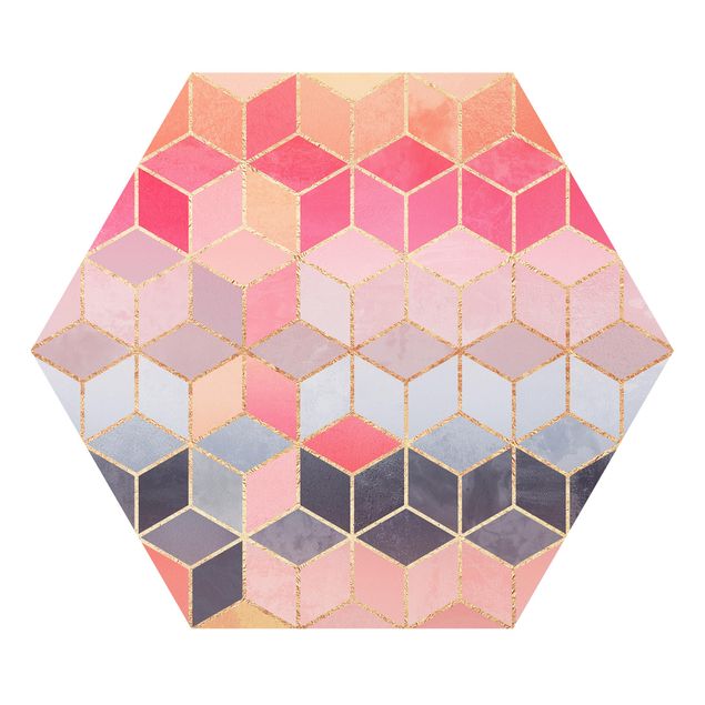 Esagono in forex - Colorful pastello oro Geometria