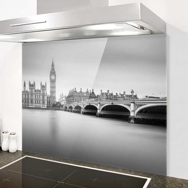 paraschizzi cucina vetro magnetico Il ponte di Westminster e il Big Ben