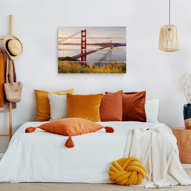 Stampa su legno - Golden Gate Bridge di San Francisco - Orizzontale 2:3