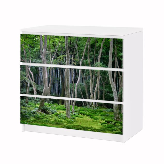 Carta adesiva per mobili IKEA - Malm Cassettiera 3xCassetti - Japanese Forest