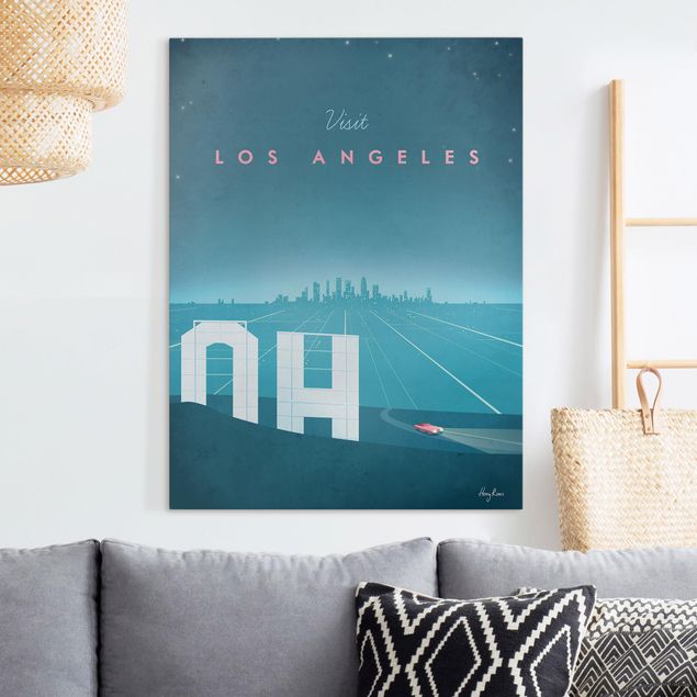 Stampa su tela - Poster Travel - Los Angeles - Verticale 4:3
