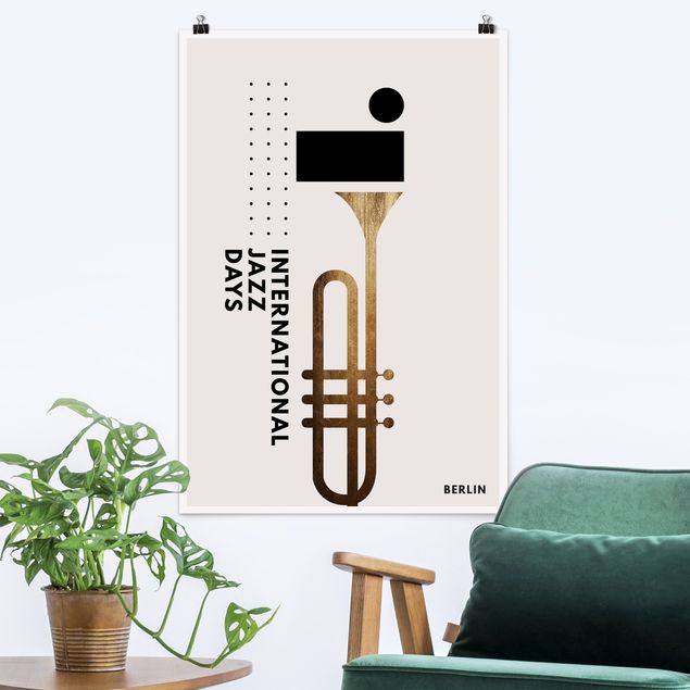 Poster illustrazioni Giornate del jazz a Berlino