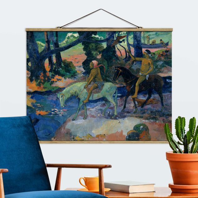 quadri con animali Paul Gauguin - La fuga, il guado