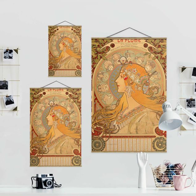 Foto su tessuto da parete con bastone - Alfons Mucha - Segni dello zodiaco - Verticale 3:2