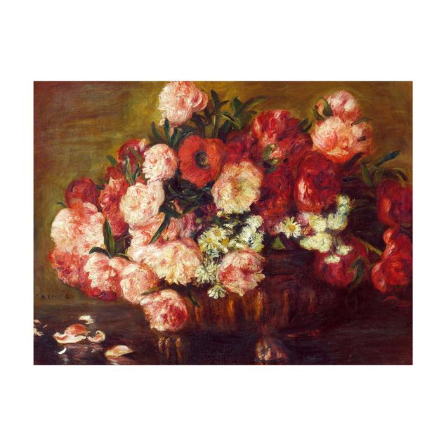 Tappeti bagno rossi Auguste Renoir - Natura morta con peonie